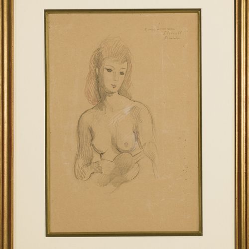 Null Marie Laurencin (1883-1956), Femme à la guitare, 5 février 45, crayon de gr&hellip;