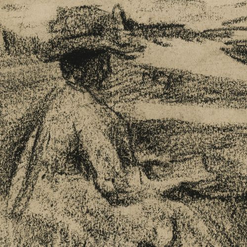 Null Henri Edmond Cross (1856-1910), Femme lisant sur la plage et Figures, 2 fus&hellip;