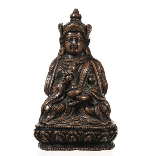 Null A bronze sculpture of Padmasambhava, Tibet, 19th century, 9.5 cm high