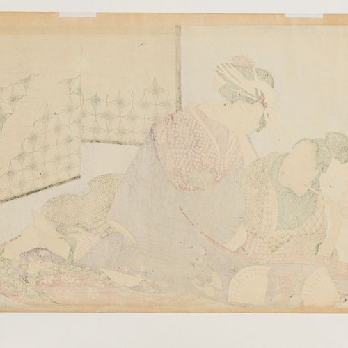 Null Couple, estampe format yoko-e, Japon, XXe s., anonyme, 25,5x34,5 cm (estamp&hellip;