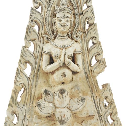 Null A beige and black glaze rooftile, Thailand, Sukothai, 14th-15th century, tr&hellip;