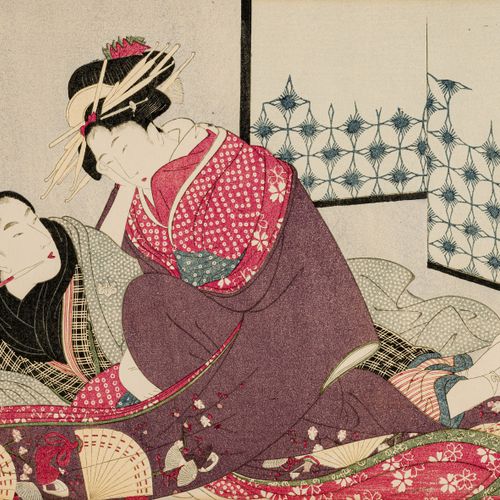 Null Couple, yoko-e print, Japan, 20th century, anonymous, 25.5x34.5 cm (print)