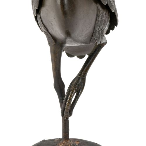 Null Brûle-parfum en forme d'oiseau en bronze, Japon, époque Meiji, l'oiseau juc&hellip;