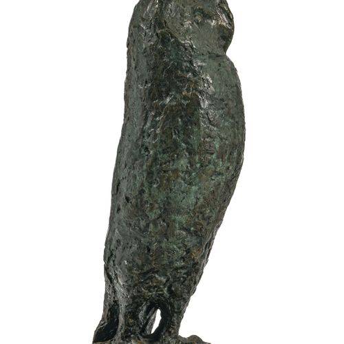 Null Louis Laubignat (1945), Hibou, bronze à patine verte, signé LAUBIGNAT et nu&hellip;