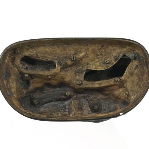 Null Antoine-Louis Barye (1795-1875), Cerf, biche et faon, bronze à patine brune&hellip;