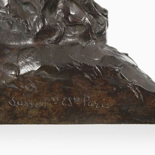 Null Maximilien Fiot (1886-1953), Buste de chien, bronze à patine brune, signé M&hellip;