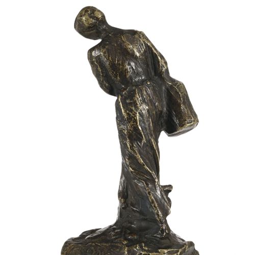 Null Aimé Jules Dalou (1838-1902), La porteuse d'eau, bronze à patine médaille, &hellip;