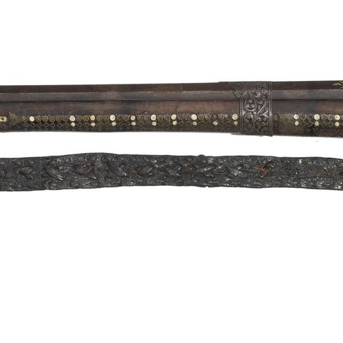 Null Fusil ottoman à percussion ou Tukenf, 1ère moitié XIXe s, canon octogonal d&hellip;