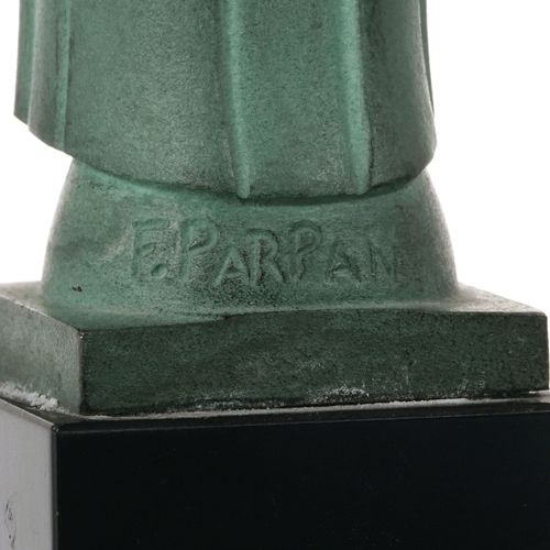Null Ferdinand PARPAN (1902-2004), Notre Dame de bon secours, statuette en bronz&hellip;