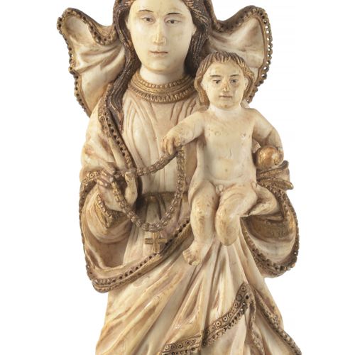 Null Vierge de l'immaculée conception, statuette en ivoire, Indo-portugais, XVII&hellip;
