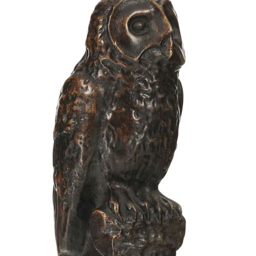 Null Chouette, bronze à patine brune par Max Le Verrier (1891-1973), signé sur l&hellip;