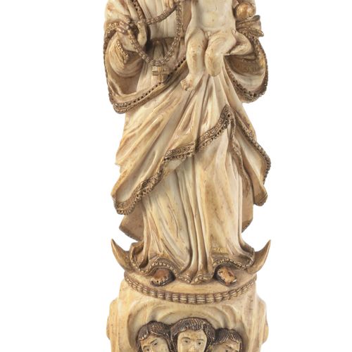 Null Vierge de l'immaculée conception, statuette en ivoire, Indo-portugais, XVII&hellip;