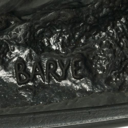 Null Antoine-Louis Barye (1795-1875), Cerf, biche et faon, bronze à patine brune&hellip;