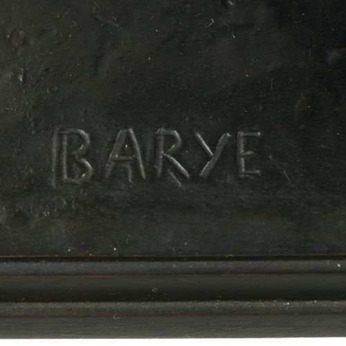 Null Antoine-Louis Barye (1795-1875), d'après, Lion marchant, bronze à patine br&hellip;