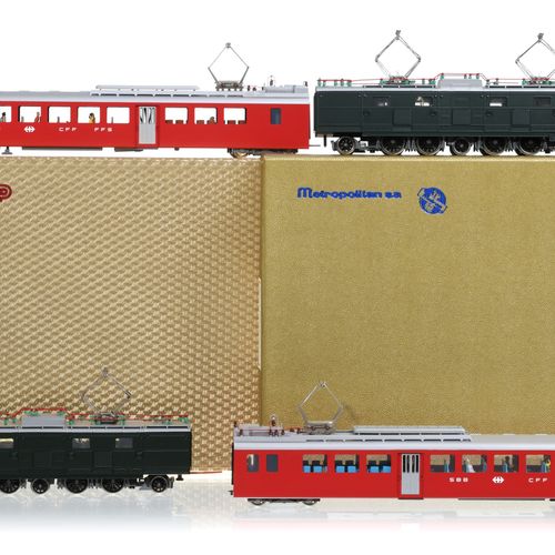 Null METROPOLITAN (Suisse), lot de 2 locomotives doubles CFF : - RAe 4/8 n°1022 &hellip;