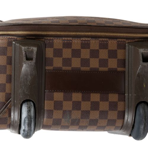 Null Louis Vuitton, valigia Pegasus in tela rivestita di ebano e pelle marrone, &hellip;