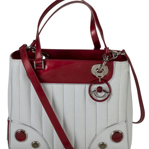 Null Christian Dior, Cadillac Montaigne Chris 1947 bag in white perforated leath&hellip;