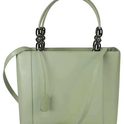 Null Christian Dior, bolso Lady Malice Perla en charol verde menta, lengüeta y c&hellip;
