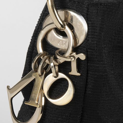 Null Christian Dior, sac hobo en toile pailletée et cannage, bandoulière courte &hellip;
