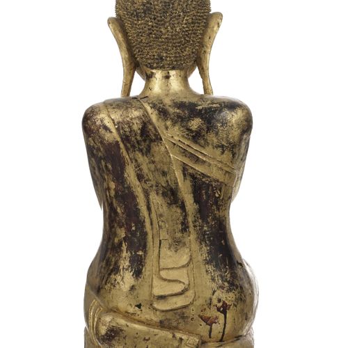 Null Moggallana, lackierte und vergoldete Holzskulptur, Burma, spätes 19. Jh., k&hellip;