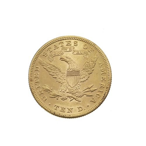 Null 10金币，1899年，美国（费城），自由头型，直径2.7厘米，16.7克。