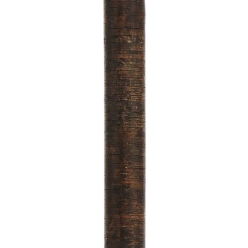 Null 拐杖，有木质柄和角质盘，19世纪，英格兰，钢制套圈，长89.2厘米