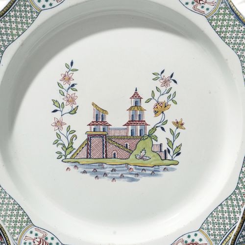 Null Parte de una vajilla de porcelana de Wedgwood, modelo chino de Rouen, compu&hellip;