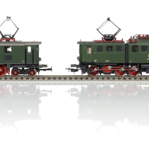 Null Märklin (Germania), scala HO, set di 2 locomotive elettriche d'epoca Deutsc&hellip;