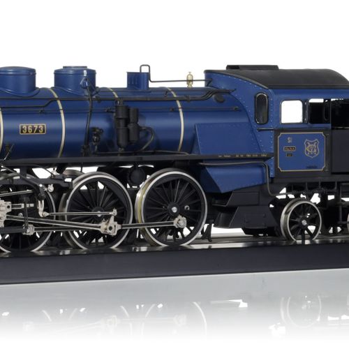 Null Märklin（德国），比例1 MAXI，K.BAY.STS.B.（巴伐利亚）型蒸汽机车S3/6，蓝色饰面，数字引擎，带标车，71厘米长

，状况非常&hellip;