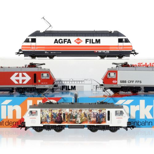 Null Märklin y Märklin - Hamo (Alemania), escala HO, juego de 4 locomotoras eléc&hellip;