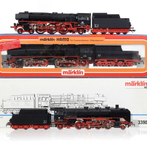 Null Märklin e Märklin - Hamo (Germania), scala HO, set di 3 locomotive a vapore&hellip;