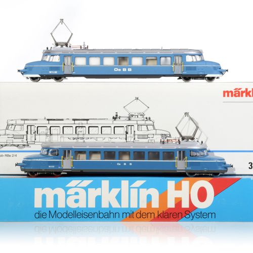 Null Märklin (Germany), HO scale, The Blue Arrow , 2 BRe 2/4 self-propelled loco&hellip;