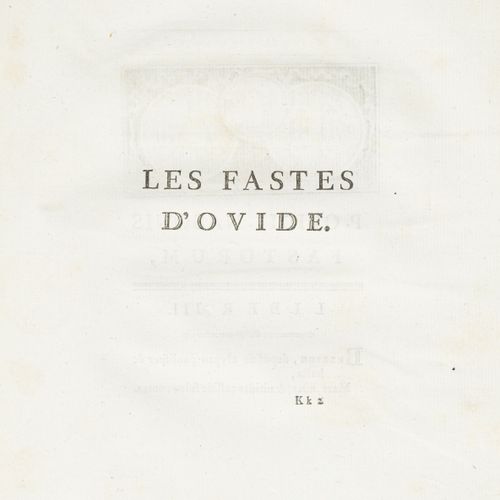 Null [OVIDE]. BAYEUX (Georges-Louis). Traduction des Fastes d'Ovide... Rouen, Pa&hellip;