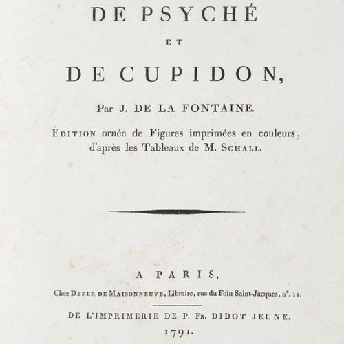 Null [DIDOT]. LA FONTAINE (Jean de). Les Amours de Psyché et de Cupidon (Die Lie&hellip;
