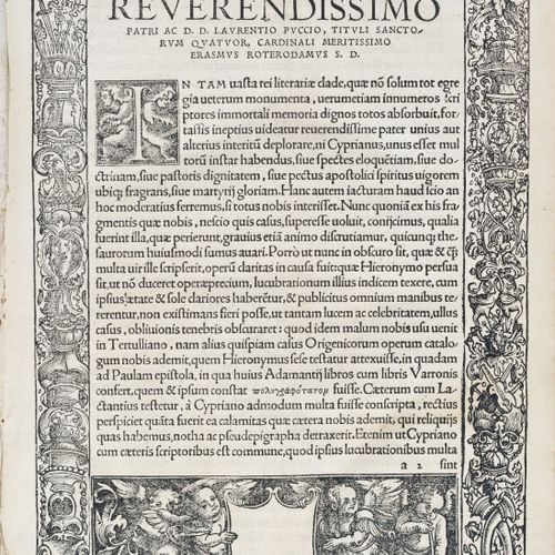 Null ERASMO - CIPRIANO, santo (de Cartago). Opera Divi Caecilii Cypriani Episcop&hellip;