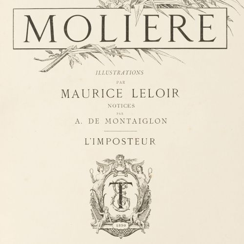 Null [MOLIERE]. LEMAN (Jacques). The works of Molière. Paris, J. Lemonnyer [then&hellip;