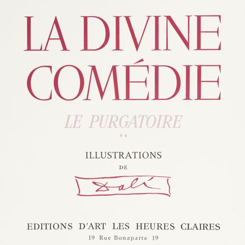 Null DALI（萨尔瓦多）--DANTE。神曲》。巴黎，Les Heures claires, 1959-1963。3个部分，共6卷，折叠式封面，装在出版商&hellip;