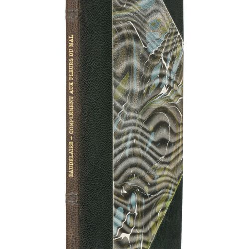 Null BAUDELAIRE（查尔斯）。对《恶之花》的补充。布鲁塞尔，s.N. [编辑：米歇尔-莱维]，1870 [1869]。12开本，森林绿半茶色带角，光&hellip;