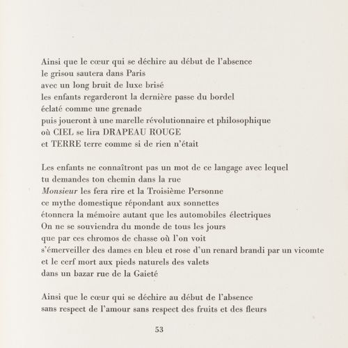 Null ARAGON (Louis). Set of 2 works in limited edition. 1) Le paysan de Paris. P&hellip;