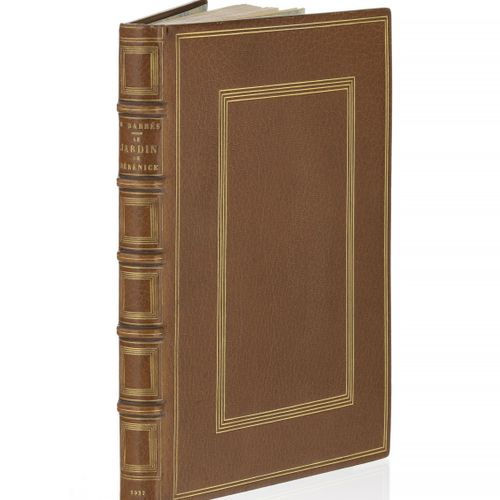 Null 巴雷士（Maurice）。贝勒尼斯花园。巴黎，Pour les Cent Bibliophiles, 1922。8开本，全棕褐色摩洛哥，书脊镀金和镀金&hellip;