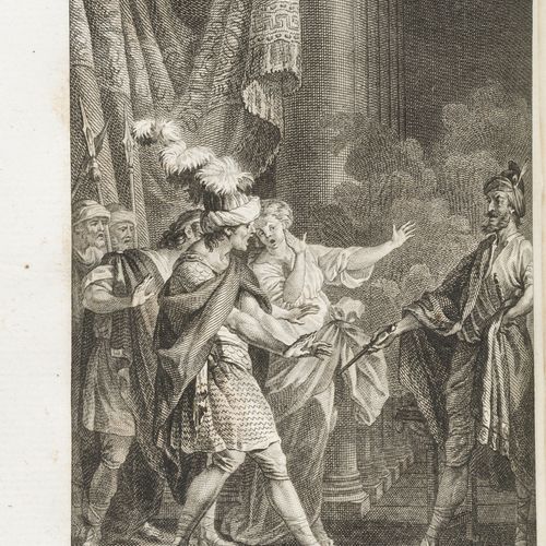 Null [完整的作品。巴黎，Les libraires associés, 1785。3卷8开本，全大理石纹金色小牛皮，书脊饰以鎏金，三层鎏金边框，板上印有鎏&hellip;