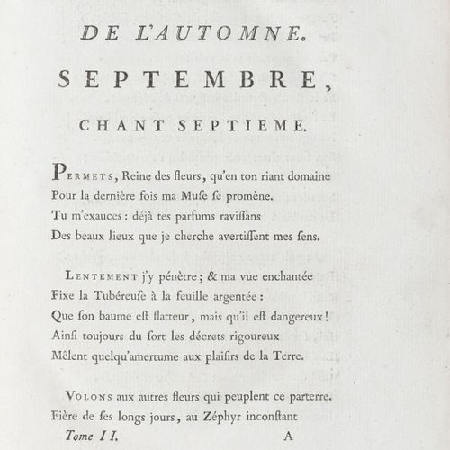 Null ROUCHER (Jean-Antoine). Les mois, poëme en douze chants. Paris, Quillau et &hellip;