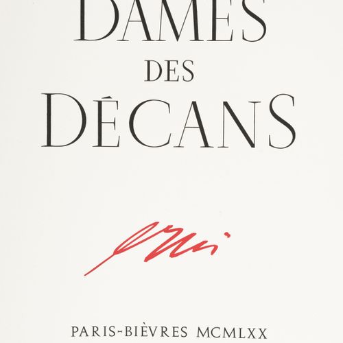 Null ERNI (Hans) - JACOB (Max). Ladies of the Decans. Paris, Bièvres, Pierre de &hellip;