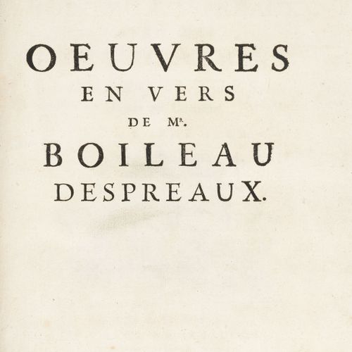 Null [ARMES]. BOILEAU. ?uvres en verso de M. Boileau Despréaux avec des éclairci&hellip;