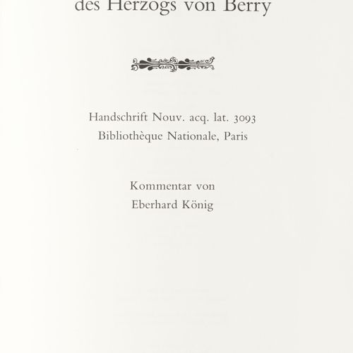 Null [小时-贝里公爵]。由Faksimile-Verlag出版的一套2本当代贝里公爵小时的传真本。1) Les petites heures de Jea&hellip;