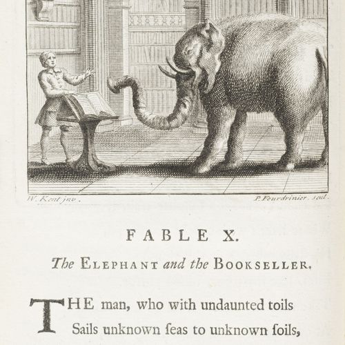 Null GAY (John). Fables. London, J. Tonson and J. Watts, J. Et P. Knapton, 1728.&hellip;