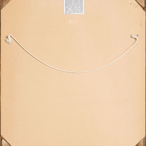 Null BRUNELLESCHI（翁贝托（1879-1949））。拿着琵琶的男人，纸上水粉画，签名，42x37厘米。附：MUSSET(Alfred de)。L&hellip;
