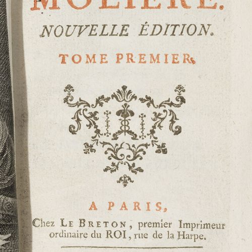 Null MOLIERE. Parigi, Le Breton, 1770. 8 vol. In-18 rilegato in pieno vitello bi&hellip;