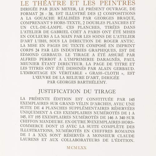 Null 布拉克（乔治）-莫利埃。Le Tartuffe. S.L., Maurice Gonon, 1970.大型4开本，填充封面，装在出版商的手提箱里。装饰&hellip;