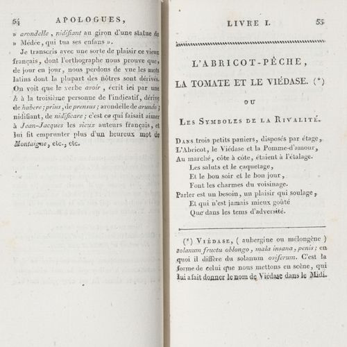 Null NOGARET (Felix). Apologhi e nuovi racconti in versi. Orléans, Darnault-Maur&hellip;